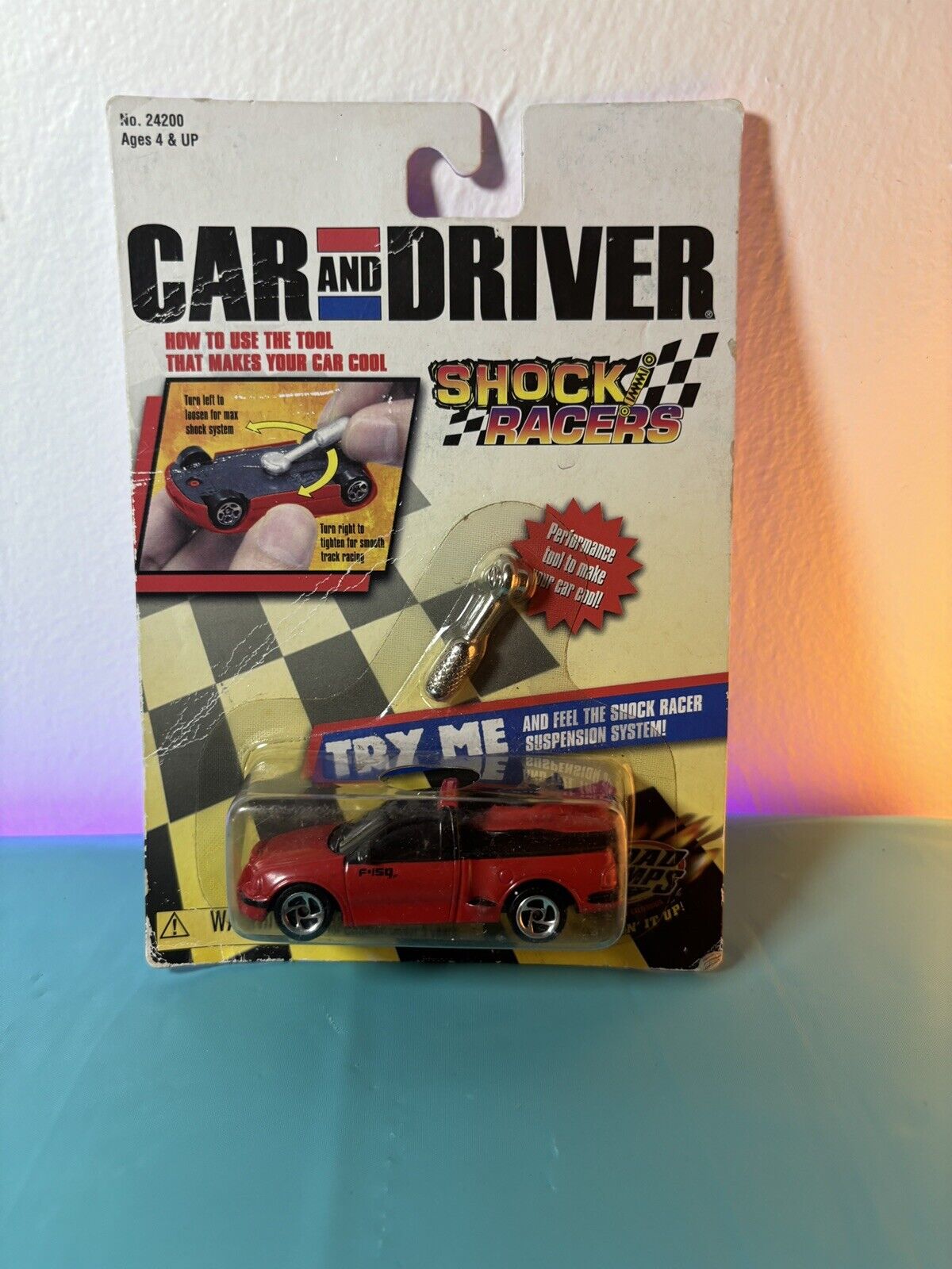Road Champs Car and Driver Shock Racers 1998 Ford F-150 XP Pickup Truck 1/64 Red