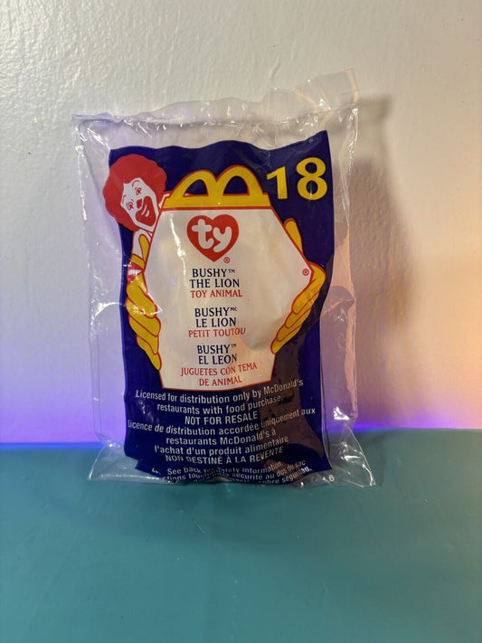 Ty Bushy The Lion Teenie Beanie Baby McDonald's Happy Meal Toy New #18
